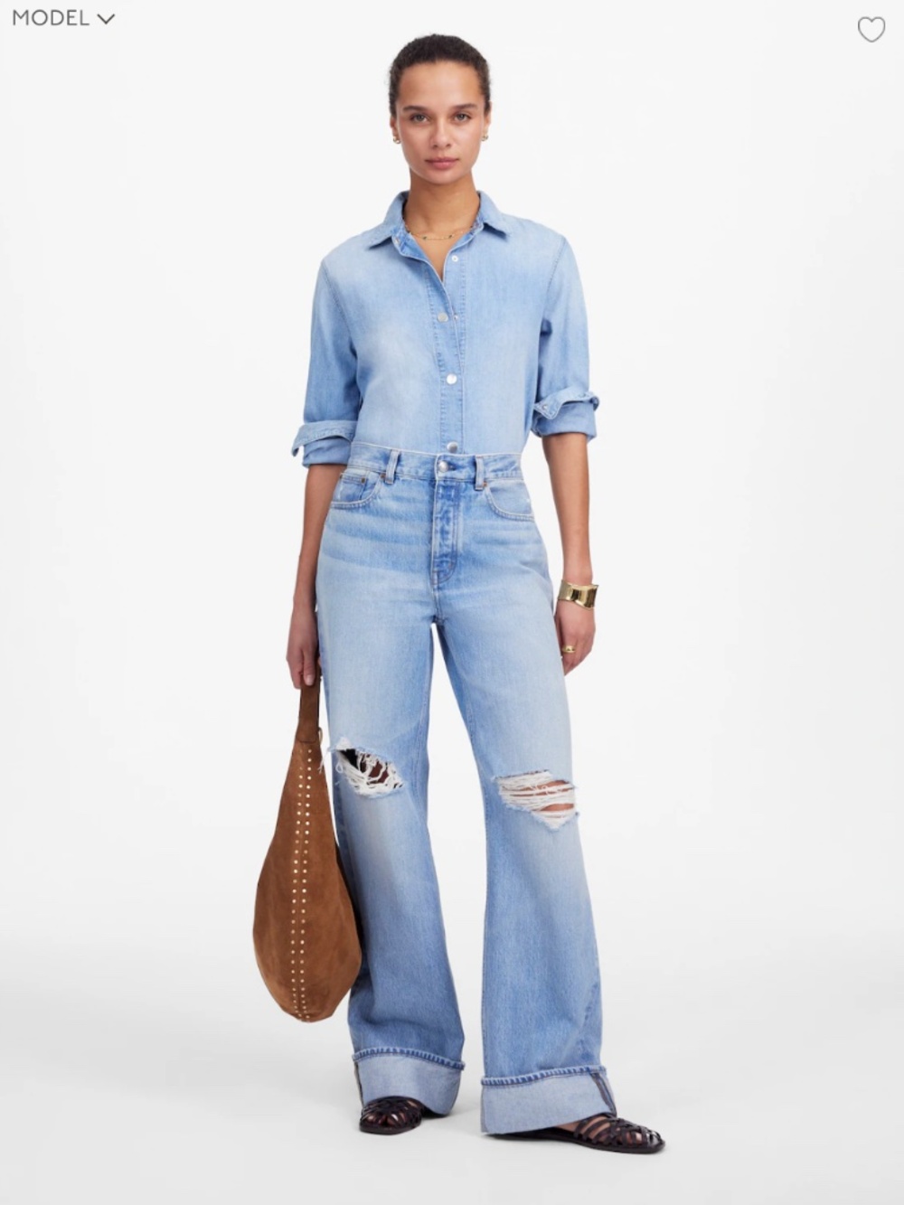 Madewell Low-Slung Baggy Jeans Hallstead Wash Size 26